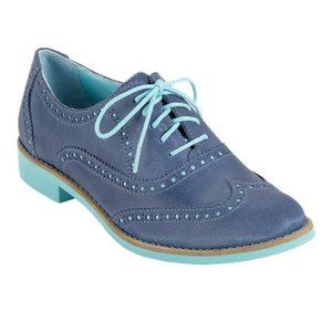 Cole Haan Alisa Suede Wingtip Oxford Blue 9.5 B